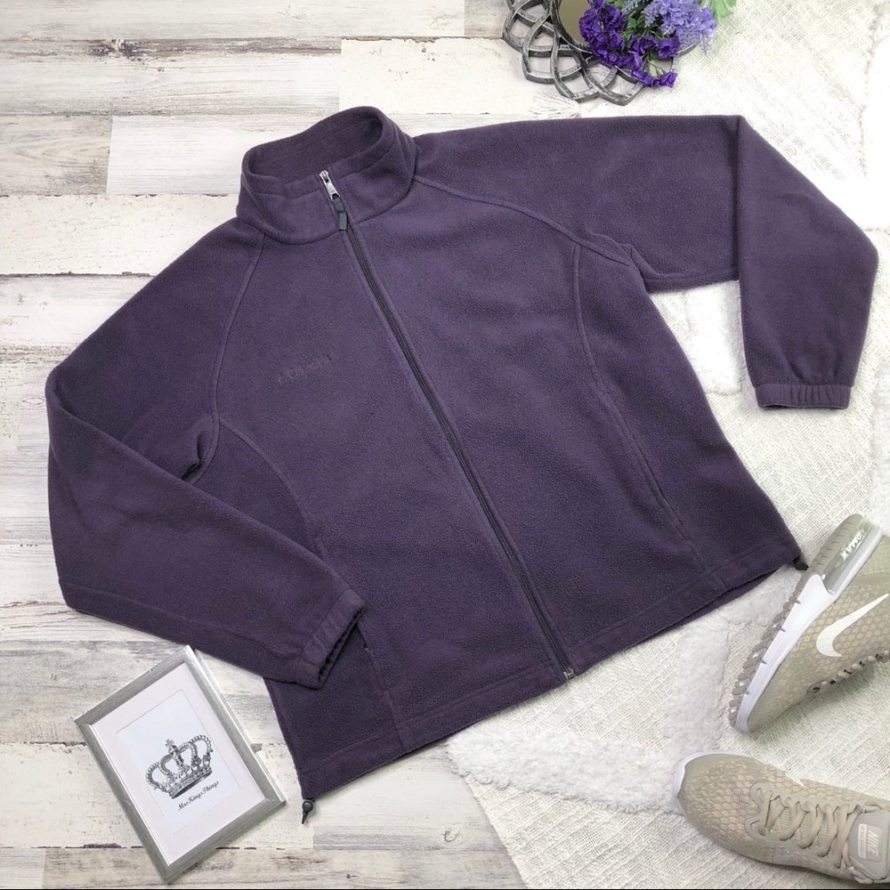 Columbia Purple Full-Zip Fleece Jacket